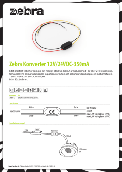 Zebra Konverter 12V/24VDC-350mA