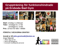 Gruppträning för funktionshindrade på Ersboda Bad Gym Start