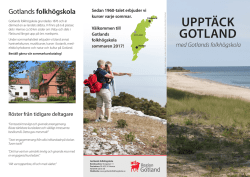 upptäck gotland - Gotlands Folkhögskola