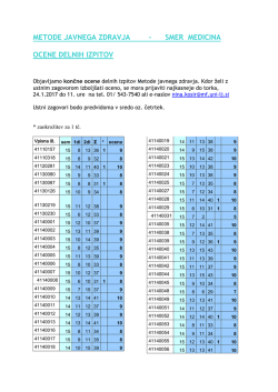 ocene delnega izpita EMŠ-M