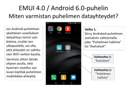 Android 6.0 datayhteyksien hallinta