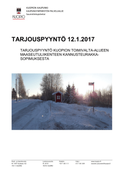 tarjouspyyntö 12.1.2017 - Kuopion seudun joukkoliikenne