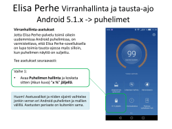 Elisa Perhe Virranhallinta ja tausta-ajo Android 5.1.x