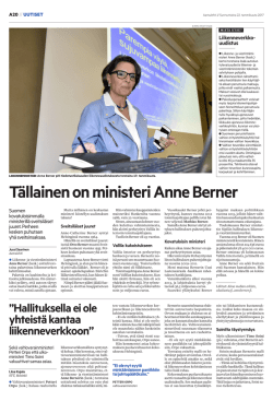 Tällainen on ministeri Anne Berner