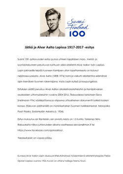 Jätkä ja Alvar Aalto Lapissa 1917-2017 -esitys