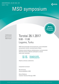 MSD symposium - reumatologinenyhdistys.fi