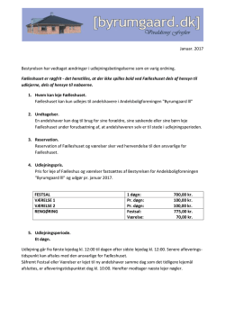 Udlejningsbetingelser - Andelsboligforeningen Byrumgaard III