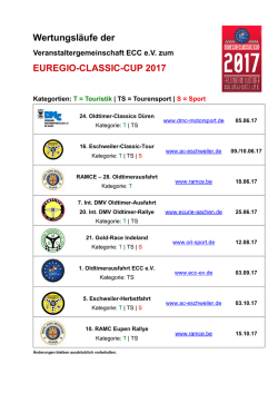 ECC2017 Wertungsläufe - Euregio-Classic-Cup