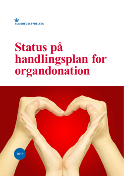 Status på handlingsplan for organdonation