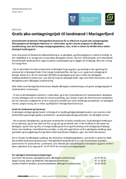Gratis øko-omlægningstjek til landmænd i Mariagerfjord