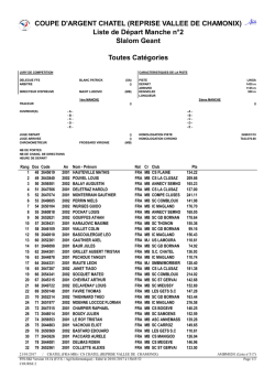 COUPE D`ARGENT CHATEL (REPRISE VALLEE DE CHAMONIX