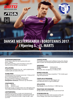 DANSKE MESTERSKABER i BORDTENNIS 2017 i Hjørring 3