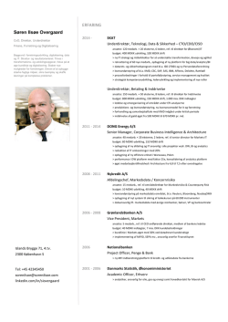 CV PDF - Søren Ilsøe Overgaard