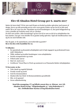 Elev til Absalon Hotel Group per 6. marts 2017