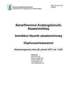 Sanarfinermut Avatangiisinullu Ataatsimiititaq