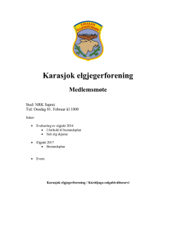 Medlemsmøte - Karasjok Elgjegerforening