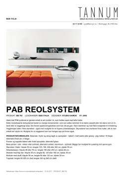 PAB reolsystem