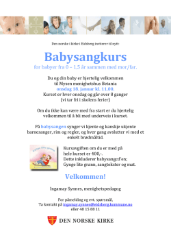 Babysang 2017 - Eidsberg kirkelige fellesråd