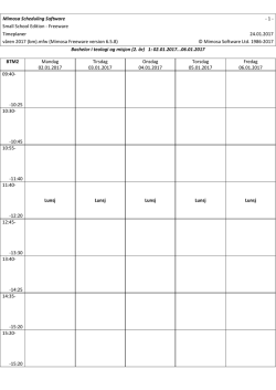 Mimosa Scheduling Software - 1 - Small School Edition