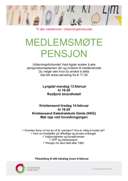 medlemsmøte pensjon - Utdanningsforbundet