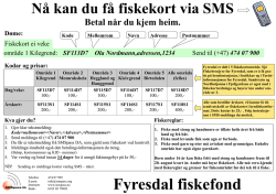 Fiskekort på SMS - sjå info her
