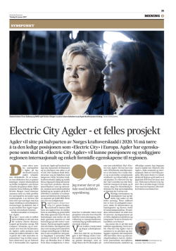 Electric City Agder - et felles prosjekt