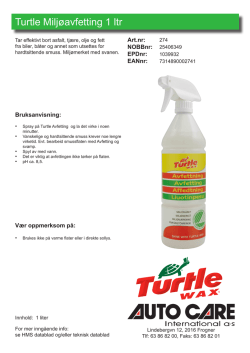Turtle Miljøavfetting 1 ltr