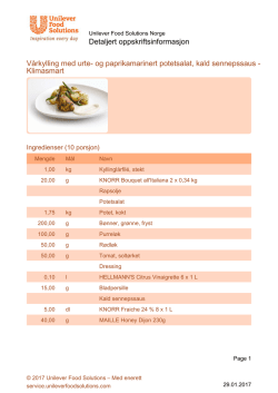 Vårkylling med urte- og paprikamarinert potetsalat, kald sennepssaus