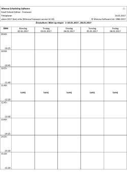 Mimosa Scheduling Software - 1 - Small School Edition