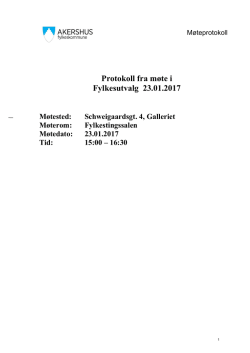 23.01.17 Fylkesutvalget, protokoll