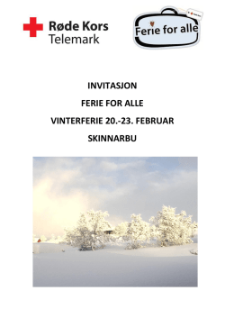 invitasjon ferie for alle vinterferie 20.-23. februar