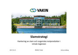 Slamstrategi - Svenskt Vatten
