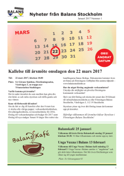 Balans Kafé - Balans Stockholm