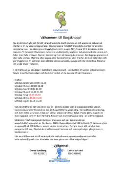 Inbjudan till Knopp VT 2017