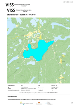Stora Noran - Sjö - VISS - VattenInformationsSystem för Sverige