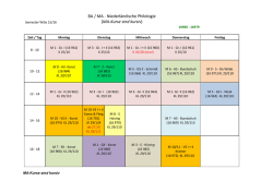 BA / MA - Niederländische Philologie (MA