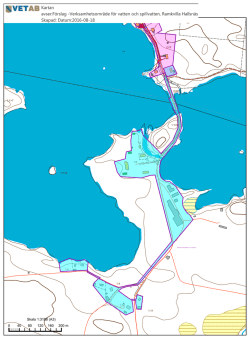 Kartan avser:Förslag -Verksamhetsområde för vatten och spillvatten
