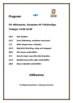 Program Välkomna - Varbergs kommun