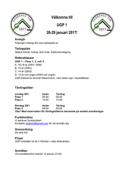 Inbjudan UGP 1 2017 for Varbergs Sims simmare