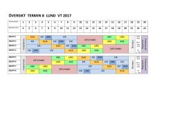 ÖVERSIKT TERMIN 8 LUND VT 2017