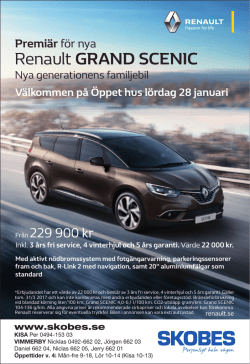 Renault GRAND SCENIC - Tidningens Annonser