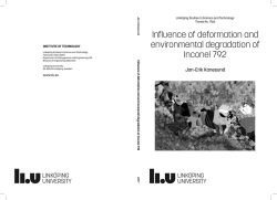 Influence of deformation and environmental degradation of