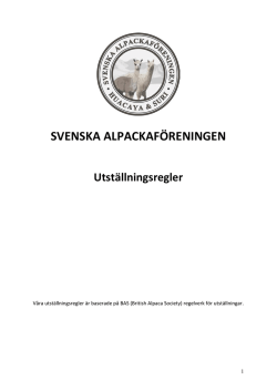 Utställningsregler 2017 - Svenska Alpackaföreningen