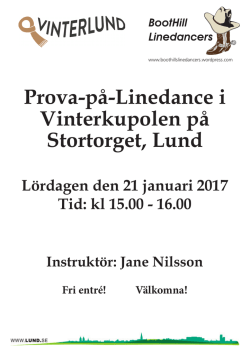 Prova-på-Linedance i Vinterkupolen på Stortorget, Lund
