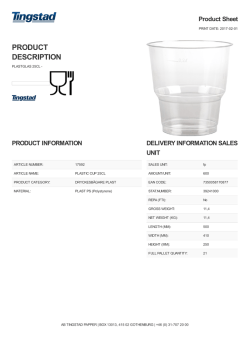 Tingstad | PLASTIC CUP 25CL