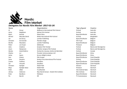 Nordic Film Market Attendee list 2017-01-24