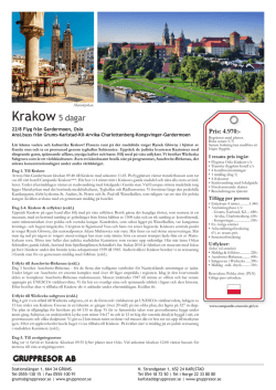 Krakow 5 dagar