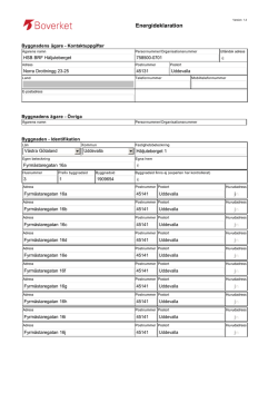 Energideklaration Fyrmästaregatan