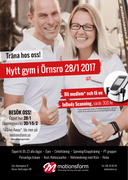 Nytt gym i Örnsro 28/1 2017