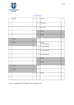 Kalendariet 2016-2017